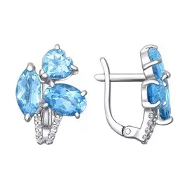 Серьги с английским замком из серебра 92021024