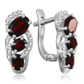 Серьги с английским замком из серебра 92021140