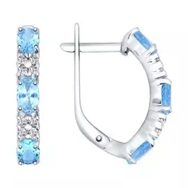 Серьги с английским замком из серебра 92021430