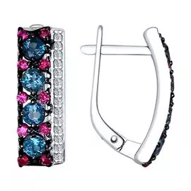 Серьги с английским замком из серебра 92021446