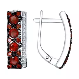 Серьги с английским замком из серебра 92021447