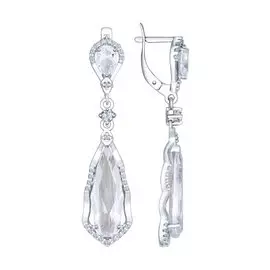 Серьги с английским замком из серебра 92021520