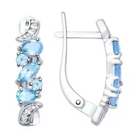 Серьги с английским замком из серебра 92021778