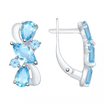 Серьги с английским замком из серебра 92021801