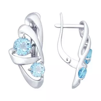 Серьги с английским замком из серебра 92021817