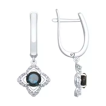 Серьги с английским замком из серебра 92021942