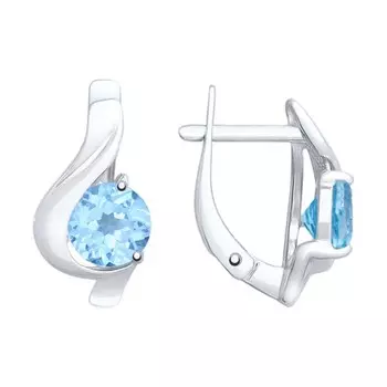 Серьги с английским замком из серебра 92021966