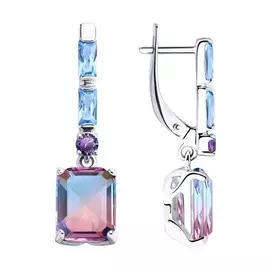 Серьги с английским замком из серебра 92022002