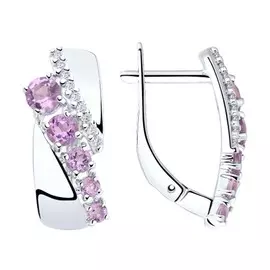 Серьги с английским замком из серебра 92022017