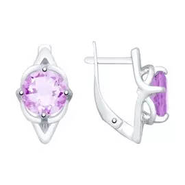 Серьги с английским замком из серебра 92022029