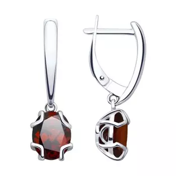 Серьги с английским замком из серебра 92022041