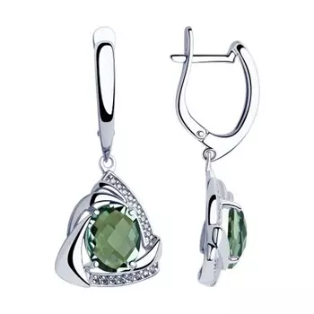 Серьги с английским замком из серебра 92022043