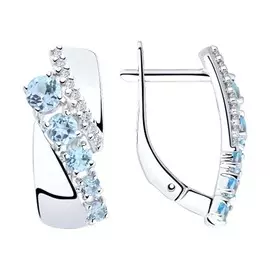 Серьги с английским замком из серебра 92022049