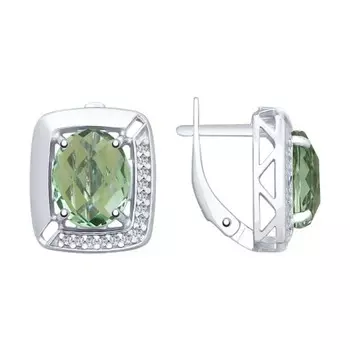 Серьги с английским замком из серебра 92022052