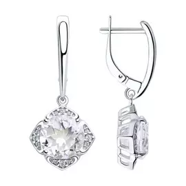 Серьги с английским замком из серебра 92022062