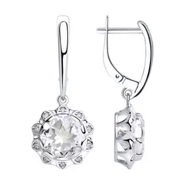 Серьги с английским замком из серебра 92022067