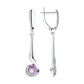 Серьги с английским замком из серебра 92022095