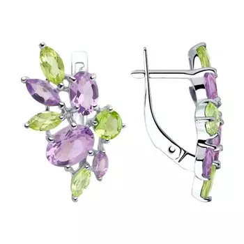 Серьги с английским замком из серебра 92022104