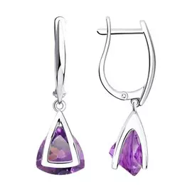 Серьги с английским замком из серебра 92022130