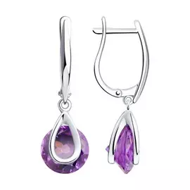 Серьги с английским замком из серебра 92022131