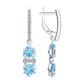 Серьги с английским замком из серебра 92022184