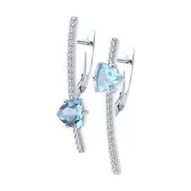 Серьги с английским замком из серебра 92022198