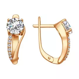 Серьги с английским замком из серебра 93020368