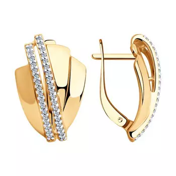 Серьги с английским замком из серебра 93-120-00428-1