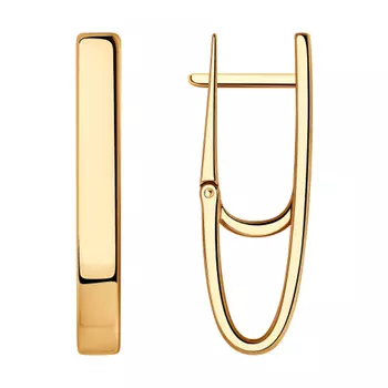 Серьги с английским замком из серебра 93-120-00645-1