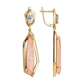 Серьги с английским замком из серебра 93-121-00520-1