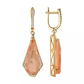 Серьги с английским замком из серебра 93-121-00525-1