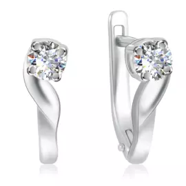 Серьги с английским замком из серебра 94020003