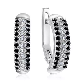 Серьги с английским замком из серебра 94020055