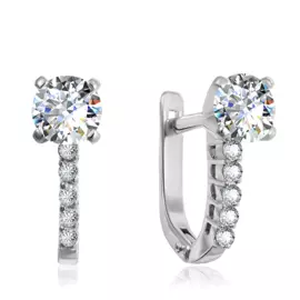 Серьги с английским замком из серебра 94020082