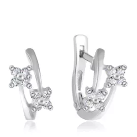 Серьги с английским замком из серебра 94020111