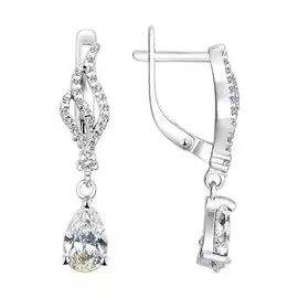 Серьги с английским замком из серебра 94020957