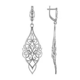 Серьги с английским замком из серебра 94021123