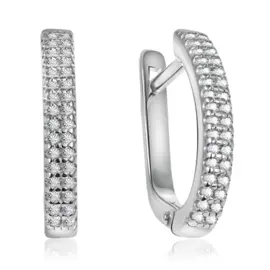 Серьги с английским замком из серебра 94021767