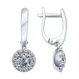 Серьги с английским замком из серебра 94021953