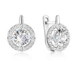 Серьги с английским замком из серебра 94022001