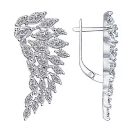 Серьги с английским замком из серебра 94022194