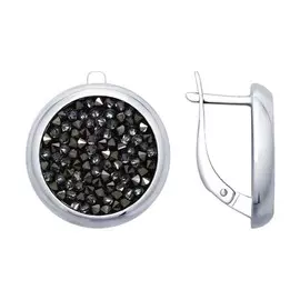 Серьги с английским замком из серебра 94022680