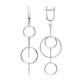 Серьги с английским замком из серебра 94022768