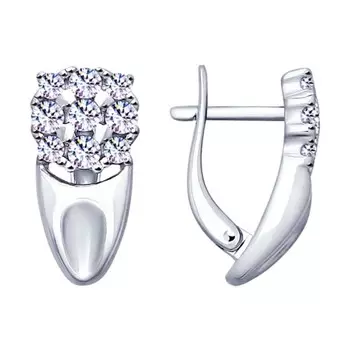 Серьги с английским замком из серебра 94022894