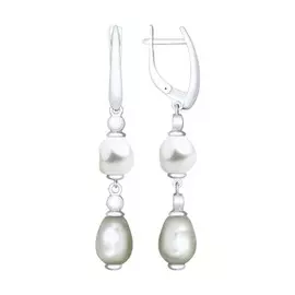 Серьги с английским замком из серебра 94023222