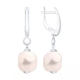 Серьги с английским замком из серебра 94023224