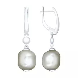 Серьги с английским замком из серебра 94023225