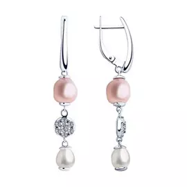 Серьги с английским замком из серебра 94023272