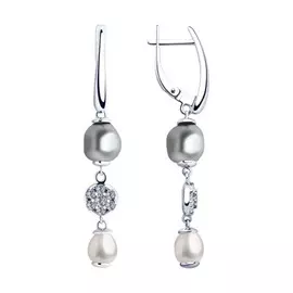 Серьги с английским замком из серебра 94023273