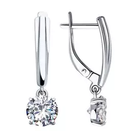 Серьги с английским замком из серебра 94023292